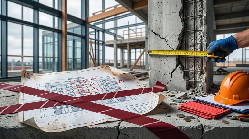 building permit violation performance chart and regional cost data by PermitCalculator